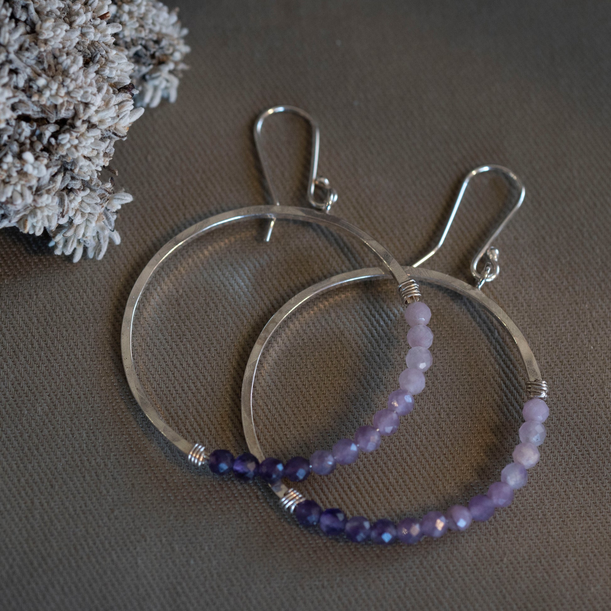 The Ethereal Orbit Hoops - OOAK - Hebel Design