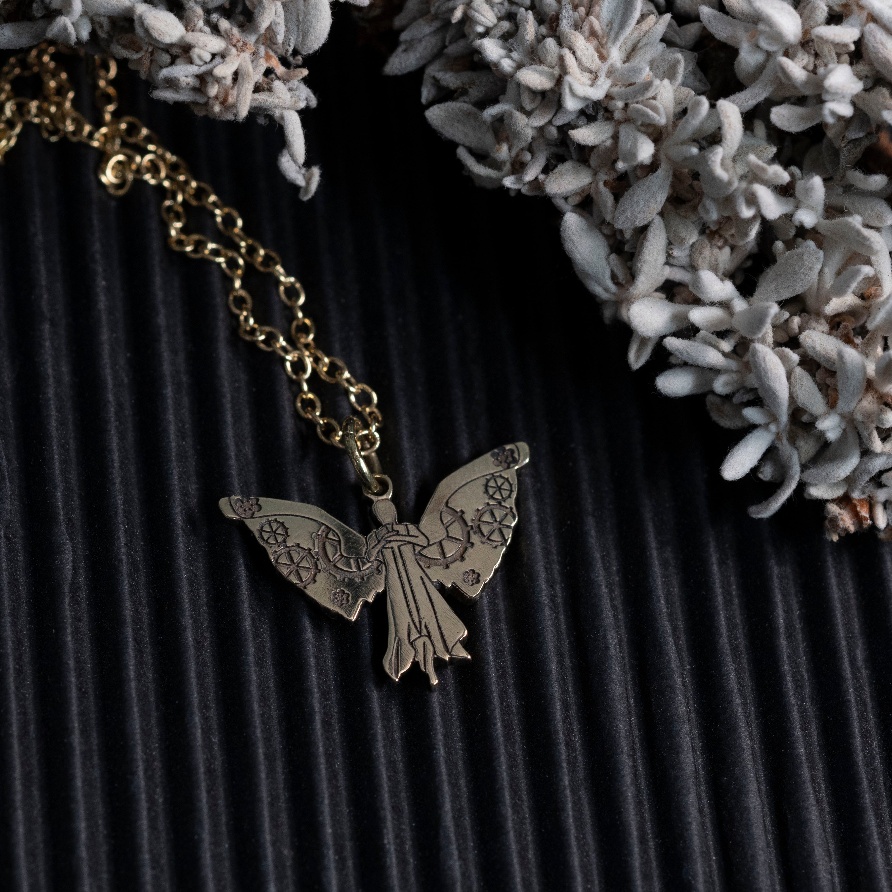 Tessa's Clockwork Angel Necklace - Brass Replica (Infernal Devices
