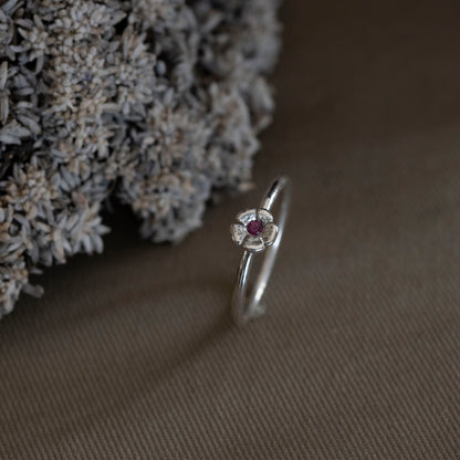 Violet Stacker ring in sterling silver Stacker Rings - Hebel Design