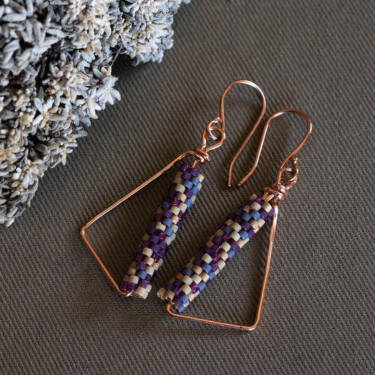 Wire and Beads Earrings - Hebel Design