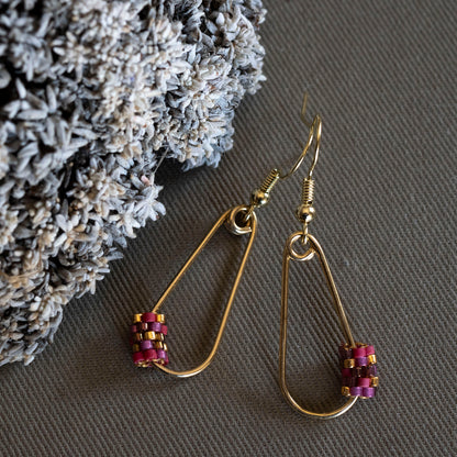Wire and Beads Earrings - Hebel Design