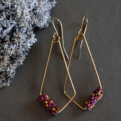 Wire and Beads Earrings - Hebel Design