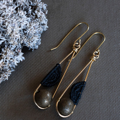 Wire and Beads Earrings - Hebel Design