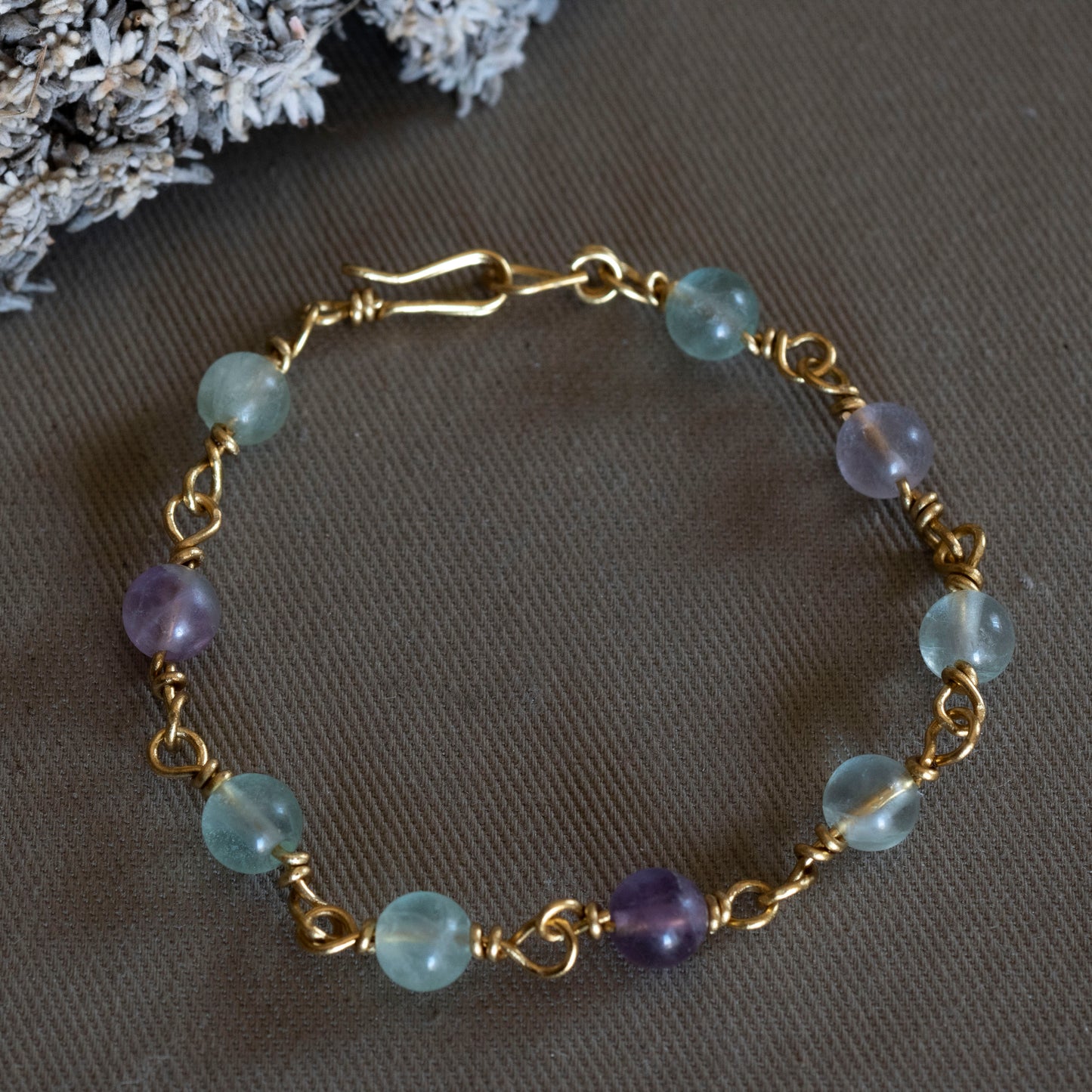 Wire wrapped Stone bracelets - Hebel Design