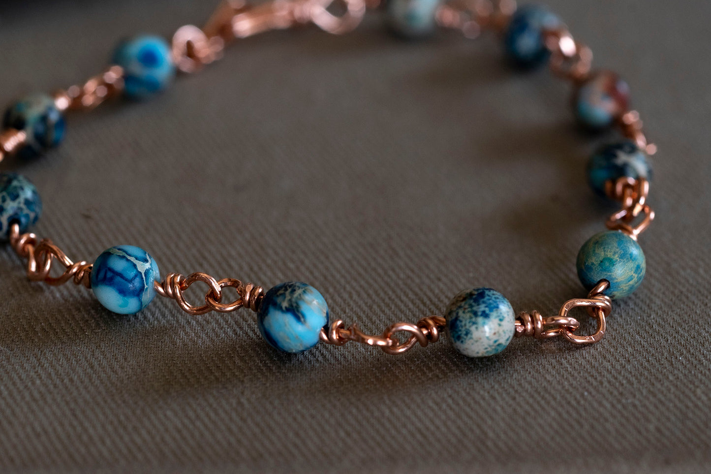 Wire wrapped Stone bracelets - Hebel Design