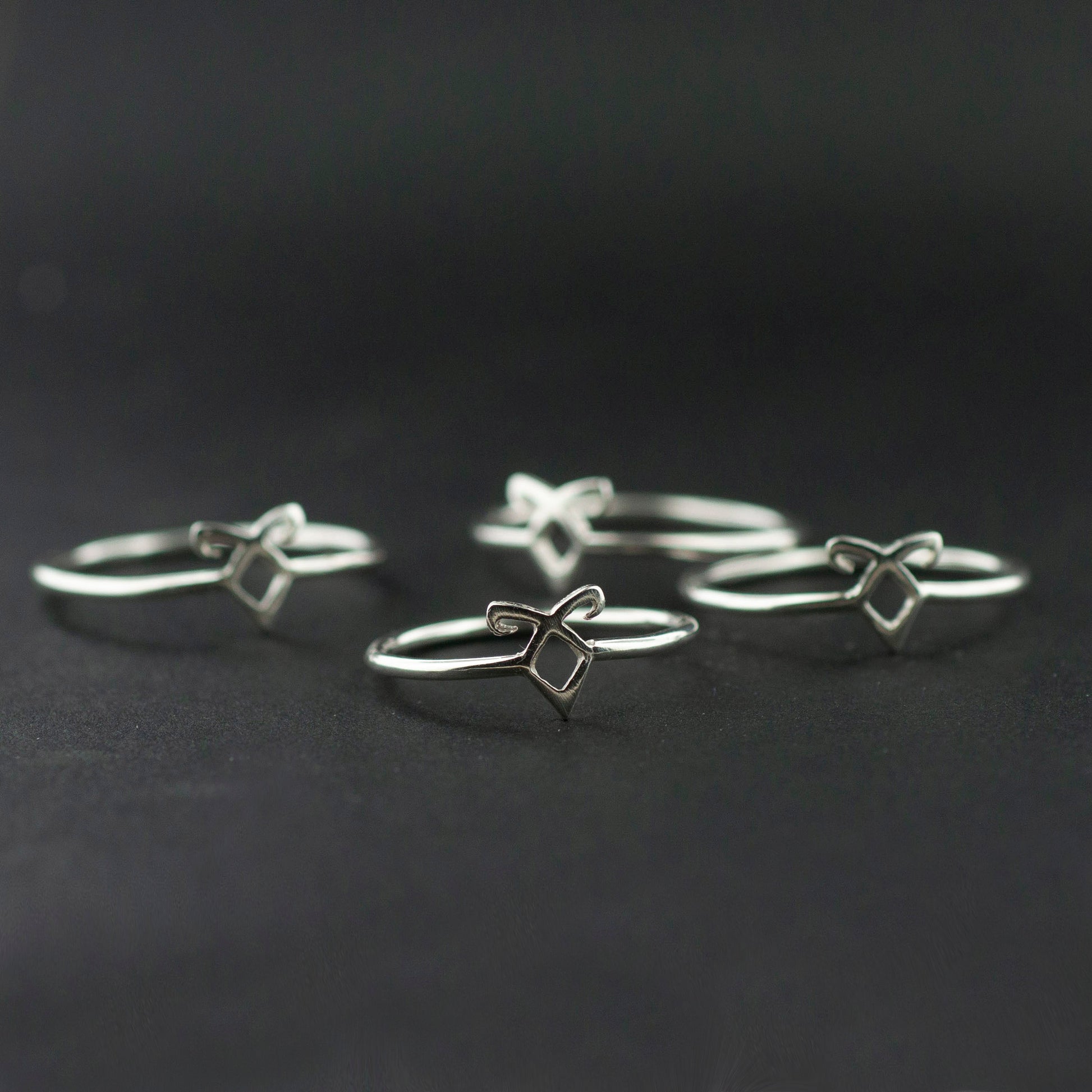 Tiny Angelic Power Rune Ring - available in silver and gold filled - 9 ...
