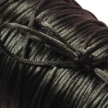 Black satin cord for necklaces