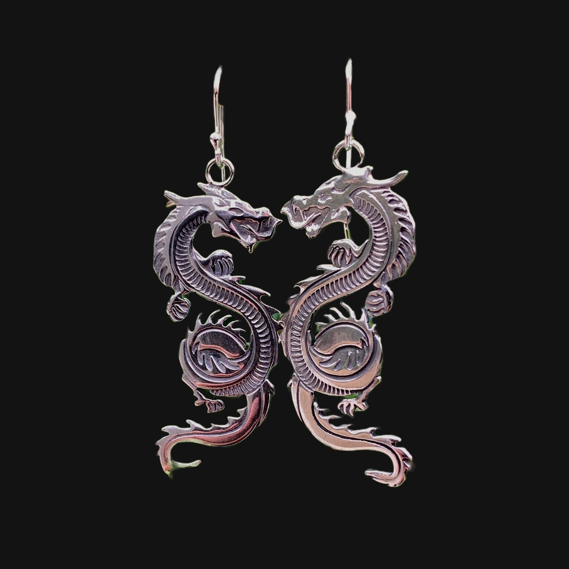 Awesome Chinese Dragon Rainbow Metallic Oil Slick Hoop Earrings  | Shop  earrings, Hoop earrings, Chinese dragon