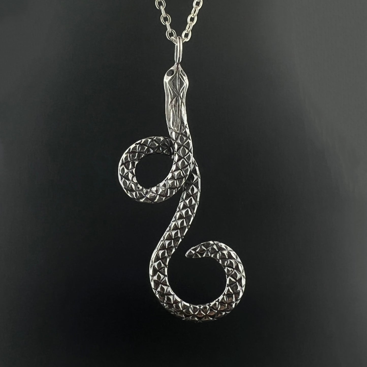 Silver snake pendant