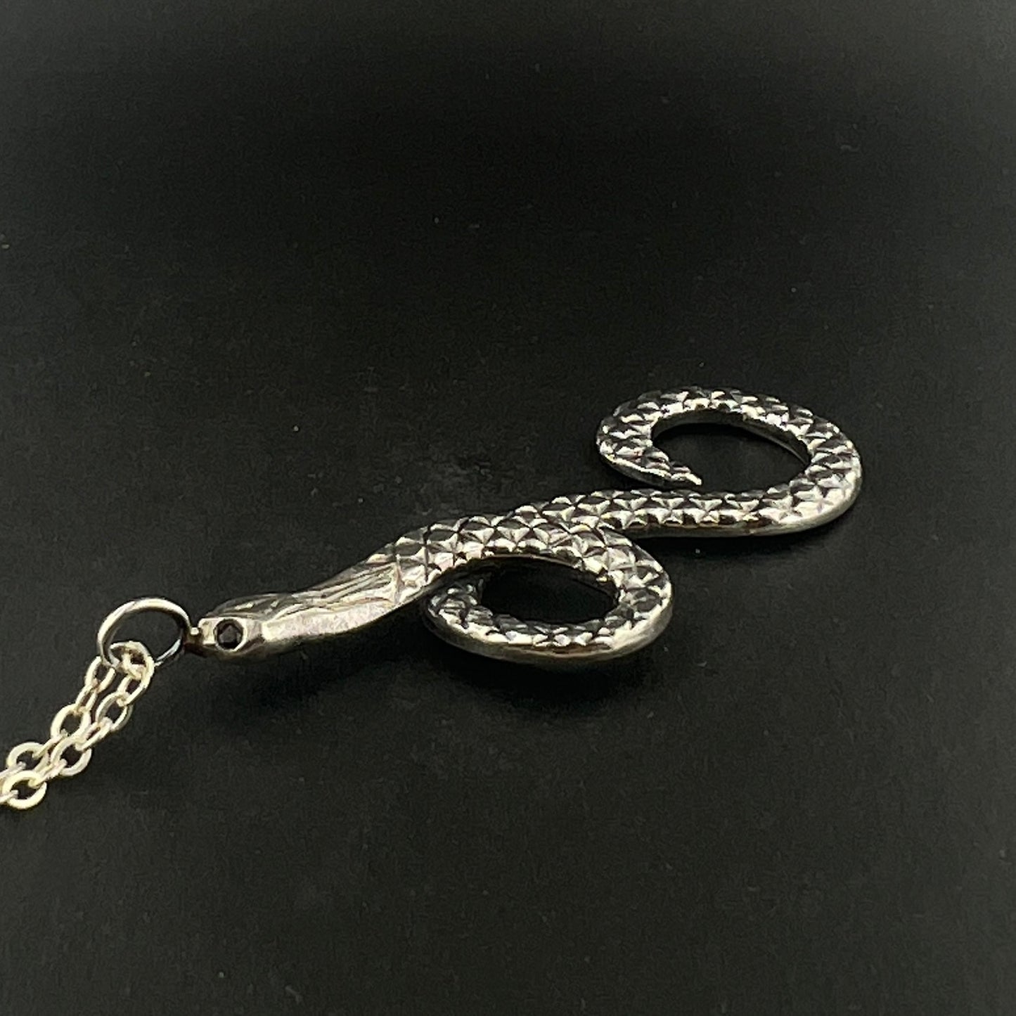 Silver snake pendant