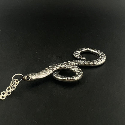 Silver snake pendant